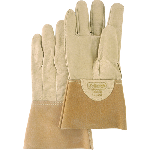 Softouch Welding Gloves, Pigskin Leather, Size Medium Cantin et fils