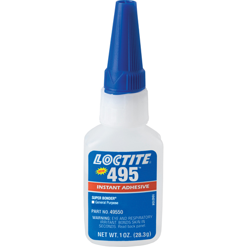 495 Super Bonder&reg; Instant Adhesive, Clear, Bottle, 28.3 g Cantin et fils