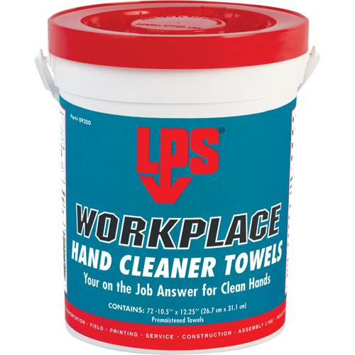 Workplace Hand Cleaner Towels, 72 Wipes, 10-1/2" x 12-1/4" Cantin et fils