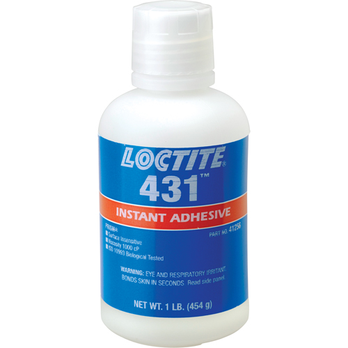 Adh&eacute;sif instantan&eacute;  431 pour toute surface, Transparent, Bouteille, 454 g Cantin et fils