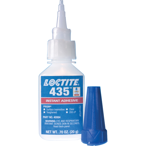 435 Surface Insensitive Instant Adhesive, Clear, Bottle, 20 g Cantin et fils