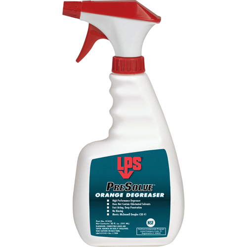 D&eacute;graissant orange PreSolve, Bouteille &agrave; g&acirc;chette Cantin et fils