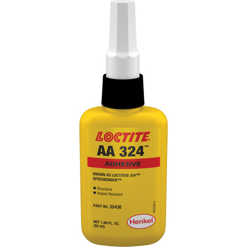 324 Speedbonder Structural Acrylic Adhesive, Two-Part, 50 ml, Bottle, Yellow Cantin et fils