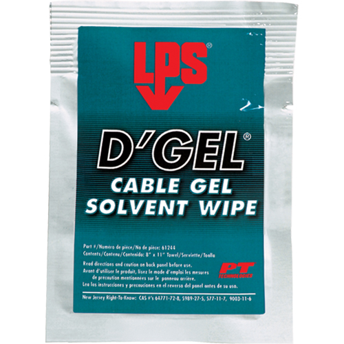 D'Gel&reg; Cable Gel Solvent, Packets Cantin et fils