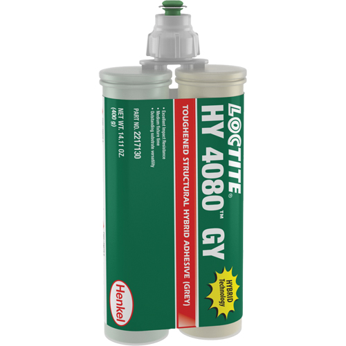 HY 4080 GY Structural Repair Hybrid Adhesive, Two-Part, Dual Cartridge, 400 g, Grey Cantin et fils