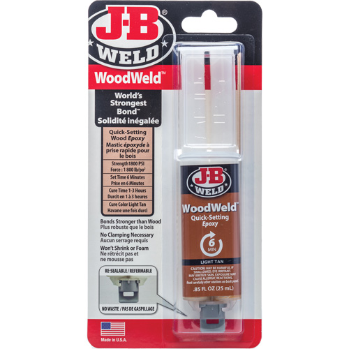 WoodWeld Adhesive, 25 ml, Syringe, Two-Part, Tan Cantin et fils