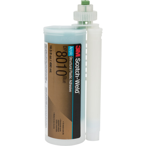 Adh&eacute;sif structural pour composants en plastique Scotch-Weld, Deux composants, Cartouche, 490 ml, Bleu Cantin et fils
