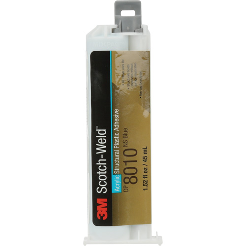 Scotch-Weld Structural Plastic Adhesive, Deux composants, Cartouche double, 45 ml, Bleu Cantin et fils