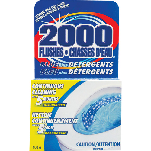 D&eacute;tergent pour cuvette de toilette 2000 Flushes Blue Plus, 100 g, Tampon Cantin et fils