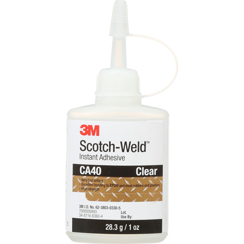 Instant Adhesive, 1 oz., Bottle, Yellow Cantin et fils