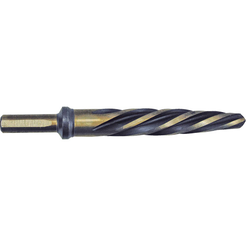 Al&eacute;soir pour automobile noir et or de premi&egrave;re qualit&eacute; Jet-Kut, 3/4", Cannelure Spirale, Acier rapide, Tige 3 m&eacute;plats Cantin et fils