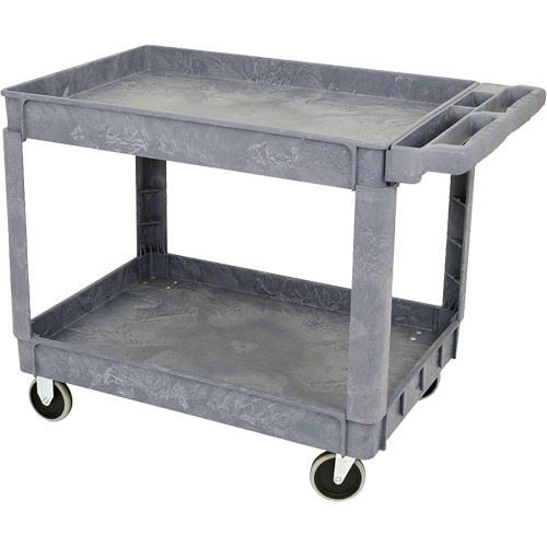 JPTC-3624 Chariot d'atelier robuste en polypropyl&egrave;ne, 2 niveaux, 46" la x 25-1/2" p x 33-1/4" h, 500 lb Cap Cantin et fils
