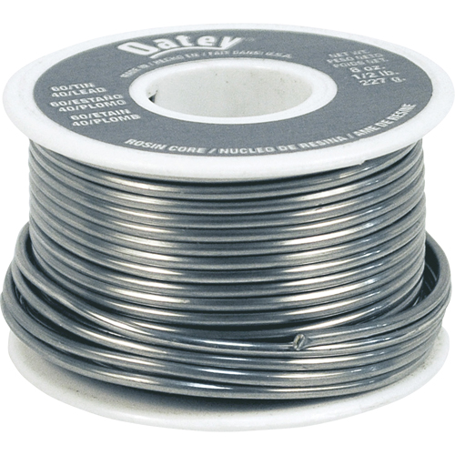 M&eacute;tal d'apport 60/40, &agrave; base de plomb, 60 % d'&eacute;tain, 40 % de plomb, &acirc;me Colophane, dia. 0,063" Cantin et fils