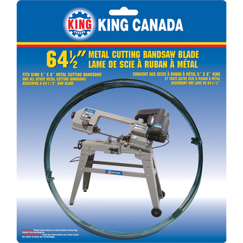 Bandsaw Metal Blade, Carbon Steel, 64-1/2" L x 1/2" W x 0.025" Thick, 10 TPI Cantin et fils