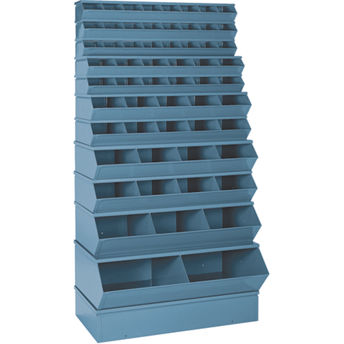 Sectional Bin Units, 100 lbs. Cap., 37" W x 8" D x 4-1/2" H, Blue Cantin et fils