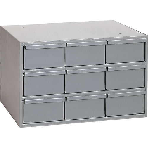 Industrial Drawer Cabinets, 9 Drawers, 17-1/4" W x 11-5/8" D x 10-7/8" H, Grey Cantin et fils