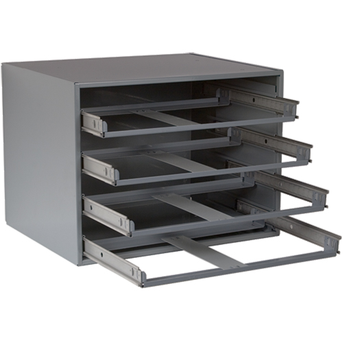 Compartment Box Cabinets, Steel, 4 Slots, 20" W x 15-3/4" D x 15" H, Grey Cantin et fils