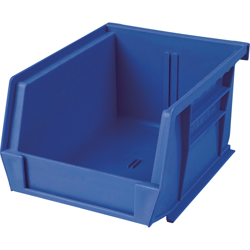 Plastic Bin, 8-1/4" W x 9" H x 18" D, Blue Cantin et fils