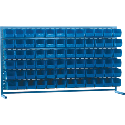Rayonnage &agrave; persienne avec bacs, 72 bacs, 72" la x 15" p x 40" h Cantin et fils