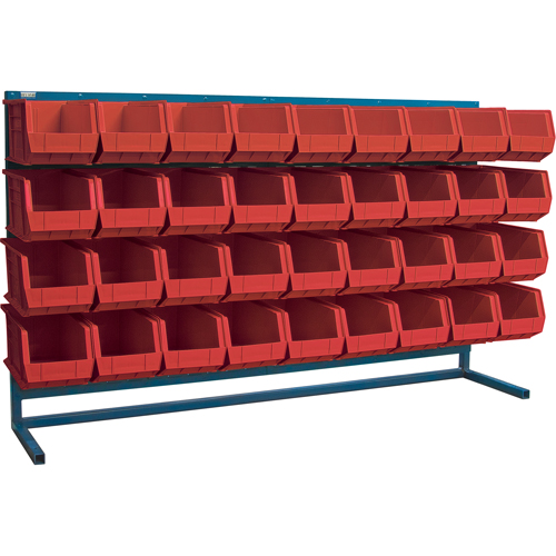 Rayonnage &agrave; persienne avec bacs, 36 bacs, 72" la x 15" p x 40" h Cantin et fils