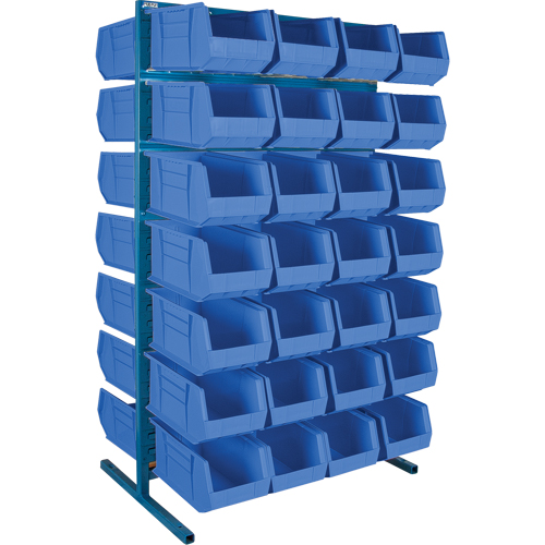 Double-Sided Stationary Bin Rack, 36" W x 24" D x 61" H, 56 Bins Cantin et fils