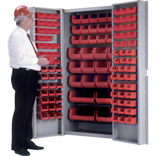 Armoire &agrave; combinaison avec porte creuse, 38" la x 24" p x 72" h, 36 tablettes Cantin et fils
