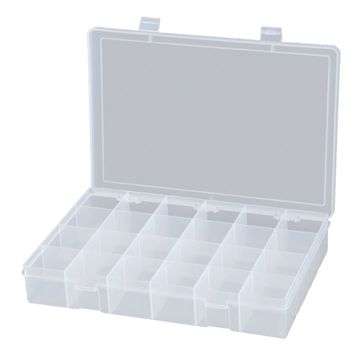 Compact Polypropylene Compartment Cases, 13-1/8" W x 9" D x 2-5/16" H, 24 Compartments Cantin et fils