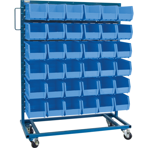 Single-Sided Mobile Bin Rack, Single-sided, 36 bins, 36" W x 16" D x 46-1/2" H Cantin et fils