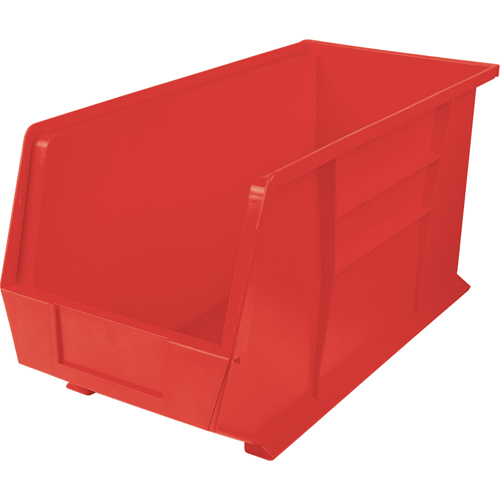 Bacs ultra empilable & suspendable, 8-1/4" la, 9" h x 18" p, Rouge Cantin et fils