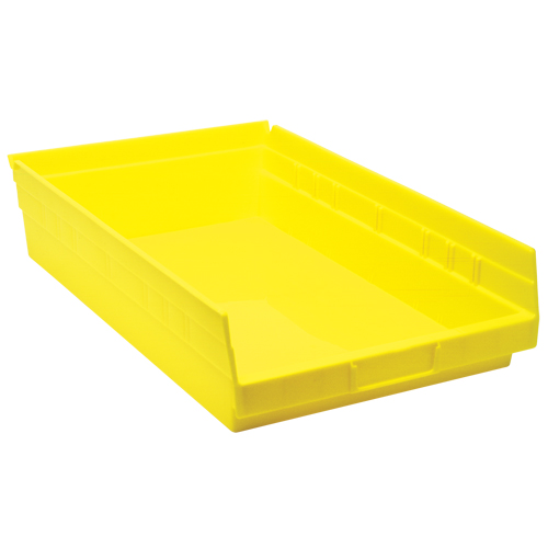 Shelf Bins, 11-1/8" W x 4" H x 17-7/8" D, Yellow, 40 lbs. Capacity Cantin et fils