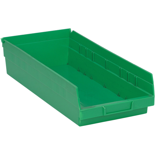 Bacs pour tablette, 8-1/8" la x 4" H x 17-7/8" p, Vert, Capacit&eacute; 40 lb Cantin et fils