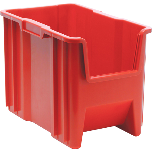 Contenants &agrave; empiler g&eacute;ants, 10,875" la x 17,5" p x 12,5" h, Rouge Cantin et fils