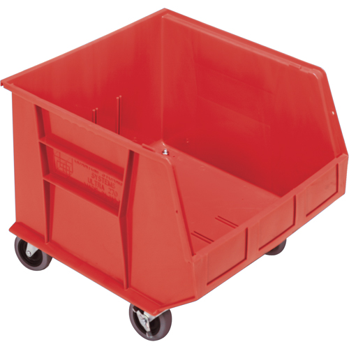 Bac mobile, 14" ha x 16-1/2" la x 18" p, Capacit&eacute; de 75 lb, Rouge Cantin et fils