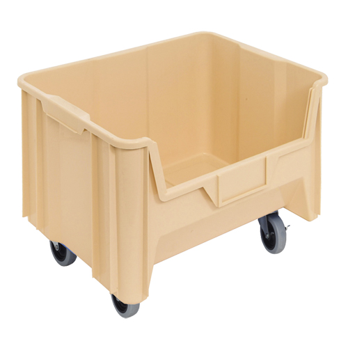 Bac g&eacute;ant mobile empilable, 12-7/16" ha x 19-7/8" la x 15-1/4" p, Capacit&eacute; de 250 lb, Ivoire Cantin et fils