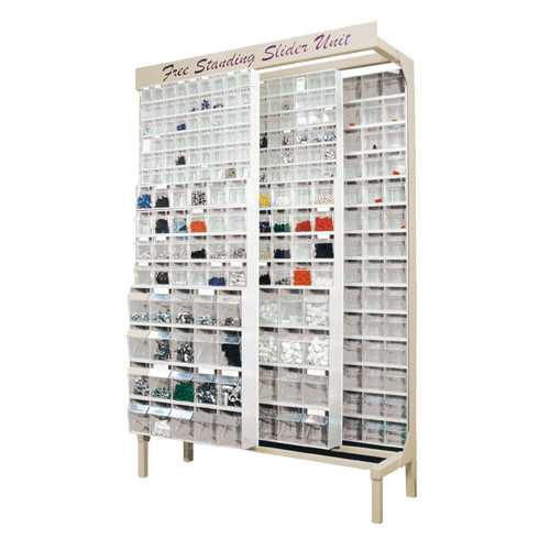 Free-Standing Tip-Out Bins Slider System, 48" W x 18" D x 77" H, 364 Drawers Cantin et fils