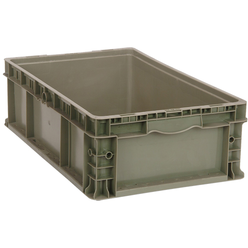 Contenant empilable, 15" la x 15" p x 9,5" h, Gris Cantin et fils