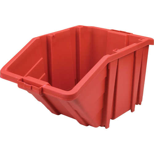 Jumbo Plastic Bin, 15-1/2" W x 13" H x 25" D, Red, 200 lbs. Capacity Cantin et fils