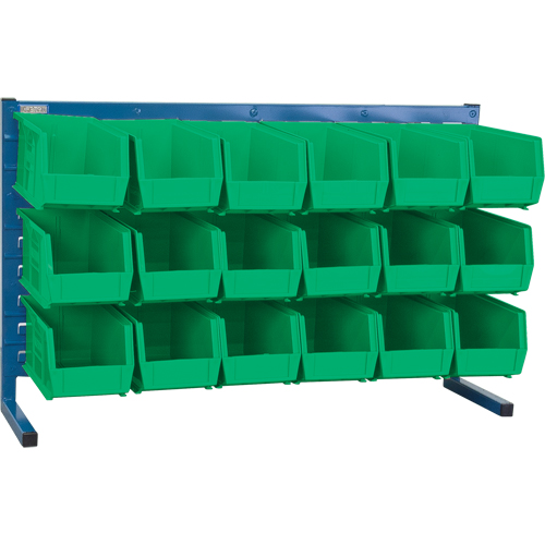 Louvered Rack with Bins, 18 Bins, 36" W x 8-1/4" D x 22" H Cantin et fils