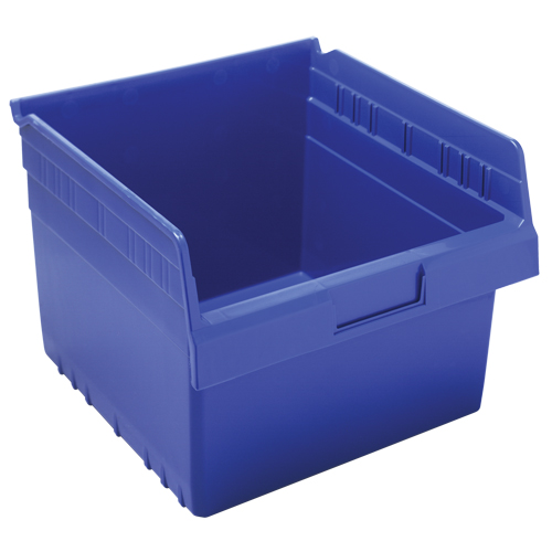 Store-Max Shelf Bins, 11-1/8" W x 8" H x 11-5/8" D, Blue, 44 lbs. Capacity Cantin et fils