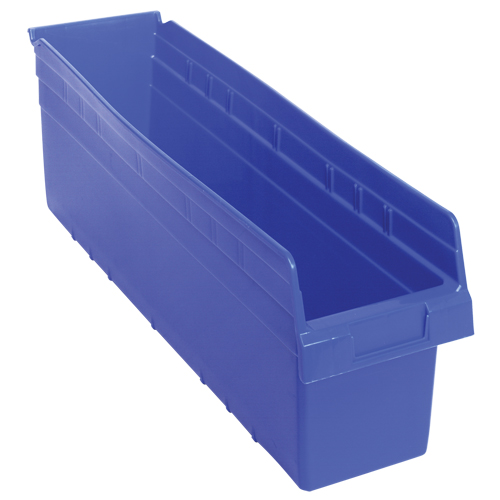 Store-Max Shelf Bins, 6-5/8" W x 8" H x 23-5/8" D, Blue, 68 lbs. Capacity Cantin et fils