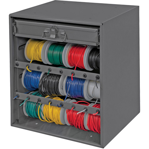Wire and Terminal Storage Cabinet, Steel, 1 Drawers, 15-9/16" x 11-7/8" x 16-3/8", Grey Cantin et fils