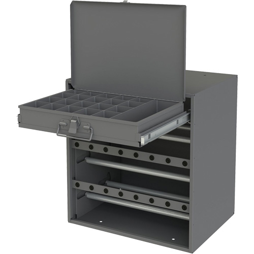Wire and Terminal Storage Cabinet, Steel, 1 Drawers, 15-9/16" x 11-7/8" x 16-3/8", Grey Cantin et fils