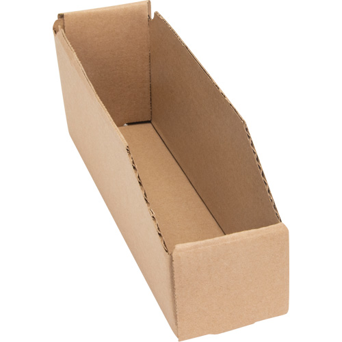 Boîtes profondes en carton ondul&eacute;, 2-7/8" la x 11-1/4" p x 4-1/2" h, Beige Cantin et fils
