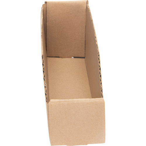 Boîtes profondes en carton ondul&eacute;, 2-7/8" la x 11-1/4" p x 4-1/2" h, Beige Cantin et fils