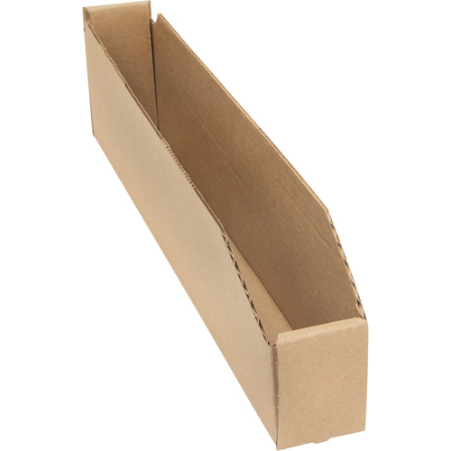 Boîtes profondes en carton ondul&eacute;, 2-7/8" la x 17-1/4" p x 4-1/2" h, Beige Cantin et fils