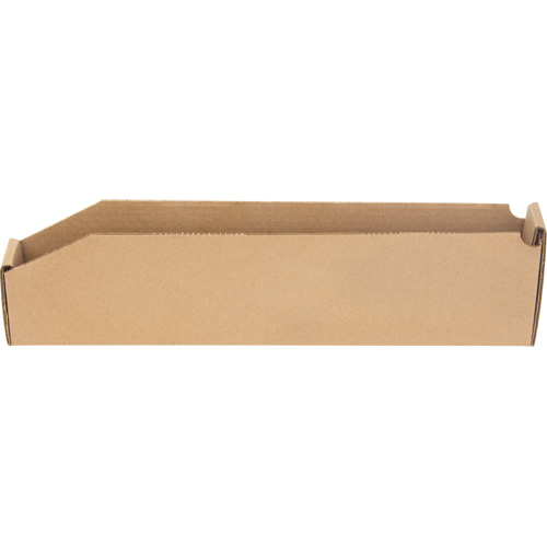 Boîtes profondes en carton ondul&eacute;, 2-7/8" la x 17-1/4" p x 4-1/2" h, Beige Cantin et fils