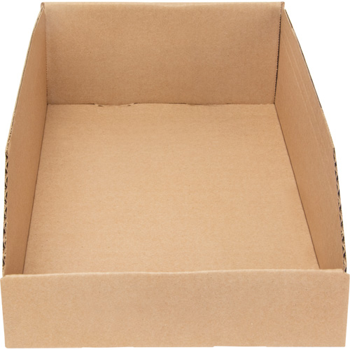 Boîtes profondes en carton ondul&eacute;, 9-3/4" la x 17-1/4" p x 4-1/2" h, Beige Cantin et fils