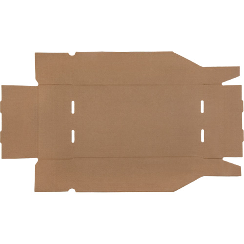 Boîtes profondes en carton ondul&eacute;, 9-3/4" la x 17-1/4" p x 4-1/2" h, Beige Cantin et fils