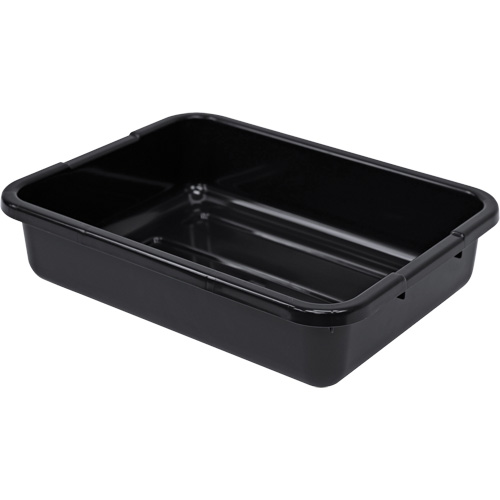 All-Purpose Ribbed-Bottom Storage Tub, 5" H x 15" D x 21" L, Plastic, Black Cantin et fils