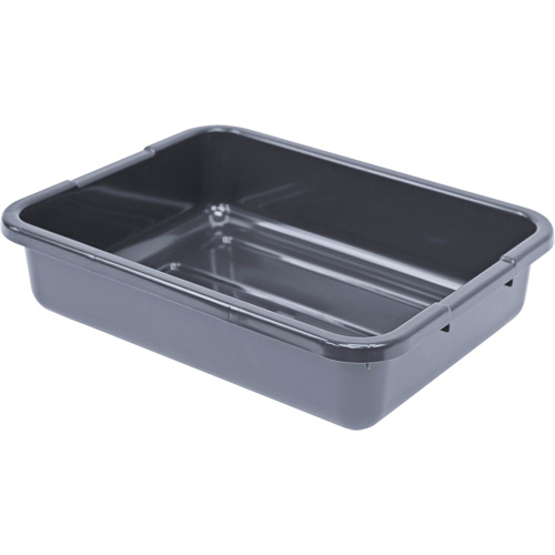 All-Purpose Ribbed-Bottom Storage Tub, 5" H x 15" D x 21" L, Plastic, Grey Cantin et fils